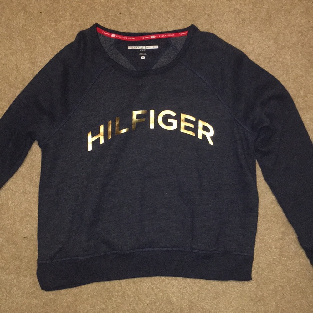blue tommy hilfiger shirt